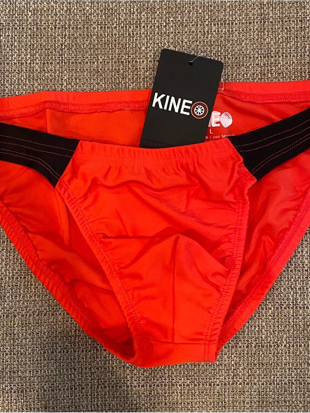 Red Men's Briefs with Black Waistband - Picture 5 of 5